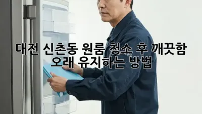대전 신촌동 원룸 청소 후 깨끗함 오래 유지하는 방법!