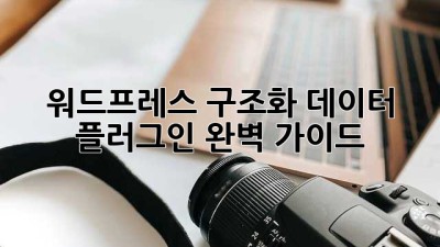 워드프레스 구조화 데이터 플러그인 완벽 가이드